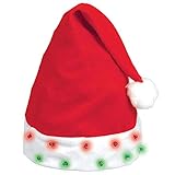 Amscan Flashing Light Bulb Santa Hat | Christmas Accessory