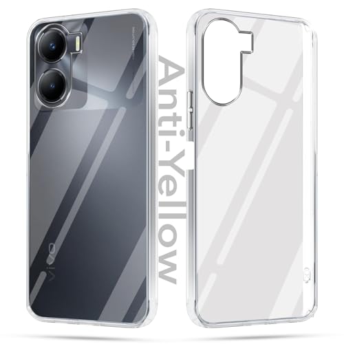 Image of Jkobi Lifetime Anti-Yellow Clear Back Cover Case for Vivo T2x (Sleek Hard Crystal | Shockproof and Camera Protection)