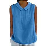 Design à col mignon : dispose d'un col classique qui ajoute une touche polie et élégante à la silhouette sans manches, rehaussant le style décontracté du débardeur pour diverses occasions.