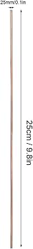Changor Copper Welding Rods, Self Fluxing Brazing Rods Phosphor Copper Round Welding Wire for Repair Welding Brazing, Phosphor Copper Welding Rods, 20 Pieces DIY Hardware Tools