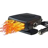 TOTLAC Chauffage de Voiture 12 V Qui se Branche sur l'allume-Cigare, désembuage Portable 150 W pour Pare-Brise, 360 ° 2 en 1 Chauffage et Refroidissement Pare-Brise désembueur et Ventilateur de dég