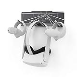 Diseño original AMVR. El soporte de gancho de almacenamiento para montaje en pared AMVR está diseñado para almacenar auriculares y controladores de realidad virtual y es compatible con Quest 2, Quest 1, Rift S, Valve Index, HP Reverb G2, HTC Vive, Vive Pro, Cosmos, Elite y Playstation VR. Se instala en la pared y no ocupa mucho espacio
