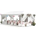 Homall Party Tent, 10x30 Tents for Parties, Outdoor Wedding Tent for Parties Patio Gazebo Shelter with Removable Sidewalls, Party Wedding BBQ Events Tent (Pure White)
