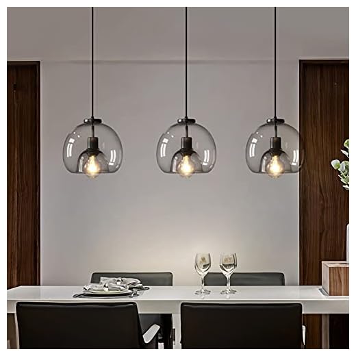 Lámpara colgante de techo Retro Lámpara colgante de vidrio E27 Lámpara para Mesa de Comedor ​Lámpara de Techo Interior para Cocina, Sala, Comedor, Dormitorio