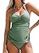 CUPSHE Tankini da donna premaman due pezzi costume da bagno incinta vita media...