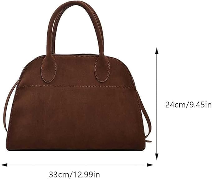 Modavo Suede Tote Bag for Women, Women's Fashion Retro Shoulder Satchel Bag - Image 7