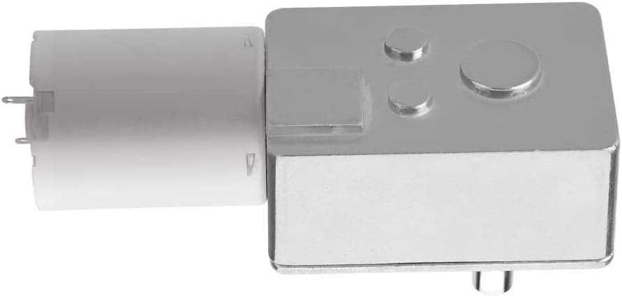 Fielect DC 12V 2RPM Reversible Worm Geared Motor High Torque Electric Gear Motor Turbine Worm Gear Box Reduction Motor, Single Shaft GW370