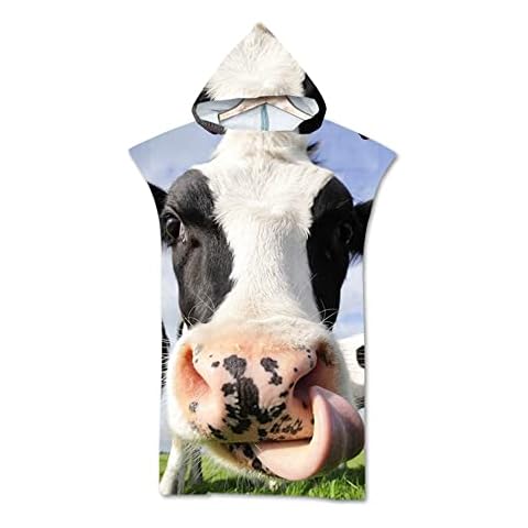 Surwin Hooded Beach Towel Poncho for Adults Cover