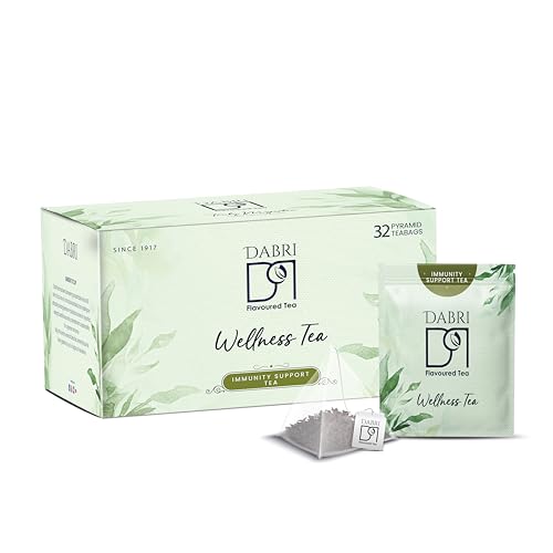 Image of Dabri Immunity Support Tea Bags 32 Pyramid Dip Tea Bags |Rich Antioxidant| Pure Natural Organic Blend | Builds Immunity, Detoxifies, Boosts Metabolism & Aids Digestion
