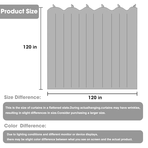 Image of Room Divider Blackout Curtain Track Curtains Wall Dividers Panels Screen for Living Rooms Bedroom Office Privacy Partition Separation, W120 x L120 Inch,1 Panel, Beige