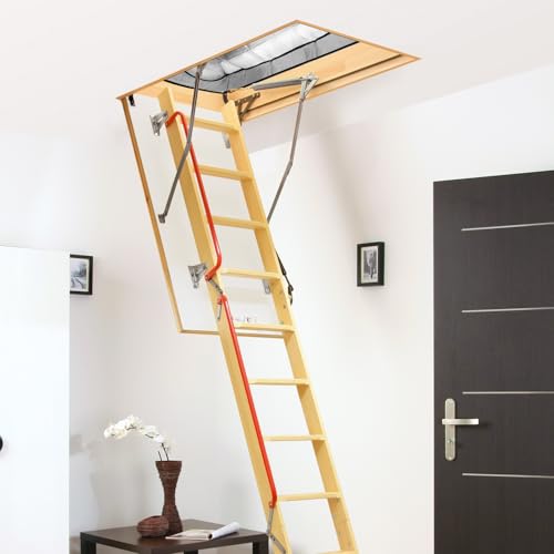 SUPAWAY Dachluke Isolierung Dachboden-Treppen-Isolierabdeckung Dachbodenabdeckung Wärmedämmung Iuftpolster Aluminiumfolie Feuerfest Wasserdicht für Ausziehbare Treppe, Gartenleiter, 138 x 63,5 x 28 cm