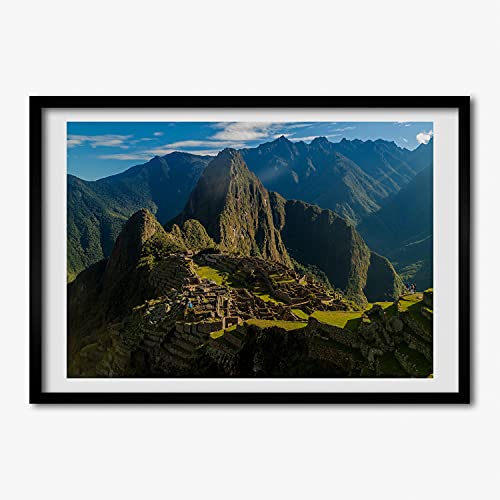 Tableau cadre en bois 70x50 cm Tulup Machu Picchu pour sublimer votre salon