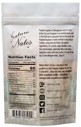 Nature Nate’s Popped Sorghum, Popcorn Alternative, Avocado Oil Sea Salt - Sorghum, Gluten Free, Healthy Snacks, Better Than Popcorn, Made in USA - 2 Ounce (Pack of 6) - image 3