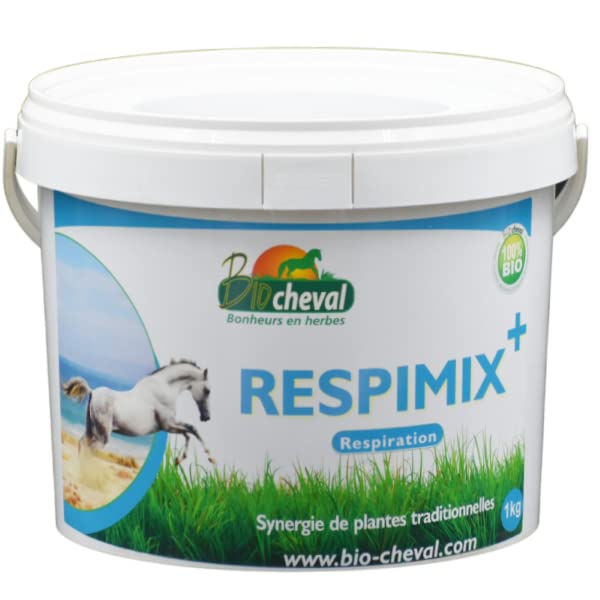 Respimix - Aliment Complémentaire Équin - 100% Bio - Confort Respiratoire - Mélange d'Herbes Séchées pour Cheval, Poney, Âne - sans Céréales ni Mélasse