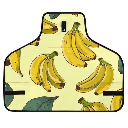 Delantal Negro con Estampado Banana y 8 Bolsillos miniatura 1