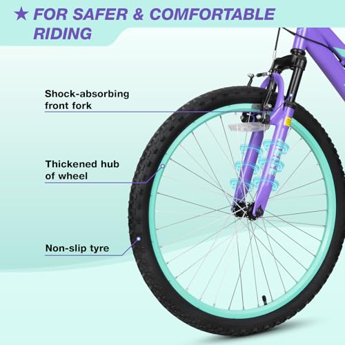 WEIZE 20 24 Inch Kids Mountain Bike,Kids Bike for Girls Age