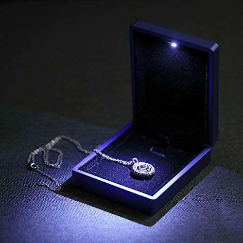 Gemitto Astronomical Necklace, Unfolding Sphere Ball Pendant Necklace, Project Out"I Love You" In Multi-Language, Gift Idea For Lovers, Couple, Valentine, Anniversary(Silver) #TOP7