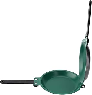 LANTRO JS - Poêle à Frire, Poêle à Crêpes Double Face Antiadhésif, Poêle Verte Pancake Maker 7,6 pouces, Flip Poêle Revêtement en Céramique, Poêle à Omelette, Double Sided Frying Pan