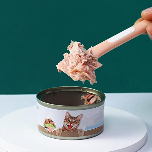 4 PACK Pet Food Can Supplies Mixing Spoons Canned Scoop for Cat Dog Feeding and Wet Storage (Pink + Gray) - Thumbnail 5