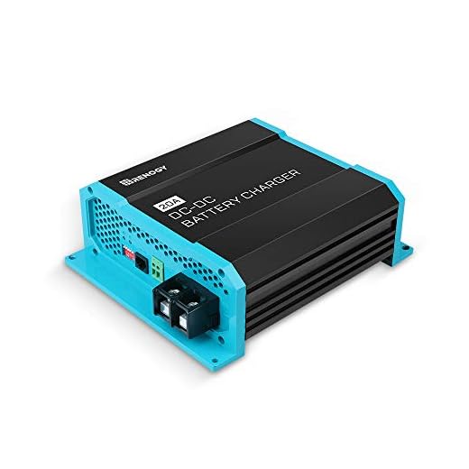 Renogy 12V 20A DC to DC On-Board Battery Charger for Flooded, Gel, AGM, and Lithium, Using Multi-Stage Charging in RVs, Commercial Vehicles, Boats, Yachts, 20A