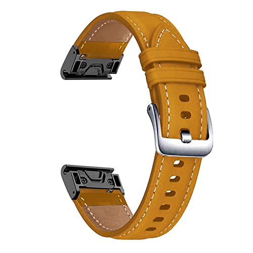 Bracelet en cuir Garmin Fenix 7X/6X Pro : élégance et confort premium pour votre montre connectée