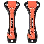 Car Window Breaker Hammer and Seat Belt Cutter 2-in-1，Emergency Escape Tool