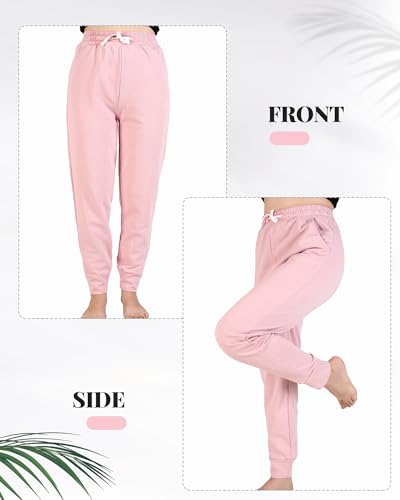 4 Pairs Kids Joggers Girls Boys Toddlers' Sweatpants Soft Athletic Girls Lounge Pants with Pockets and Drawstring4