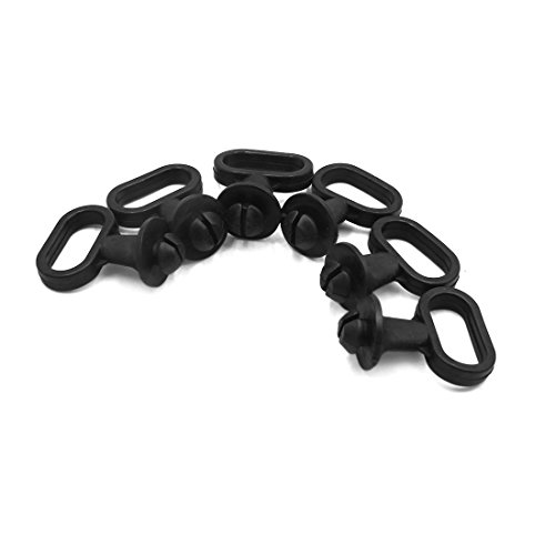 sourcing map 6pcs schwarz Gummi vorne Kotflügel Geschwindigkeitsmesser Kabel Halter Motorrad DE de