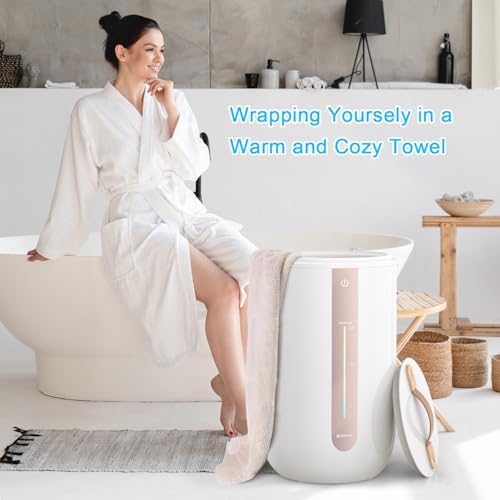 Image of Keenray Towel Warmer for Bathroom, Towel Warmer Bucket with Heating Progress Bar, Child Lock, Fragrance Disc Holder, Auto Shut-Off Towel Bucket Fits Up to Two 40 inch x 70 inch Towels, Bathrobes, Blankets