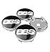 JPEGU Set of 4 Car Hub Centre Caps for BBS 60mm ABS Aluminum Wheel Center Caps ABS Plastic Snap-On Fit Car Wheel Rim Caps