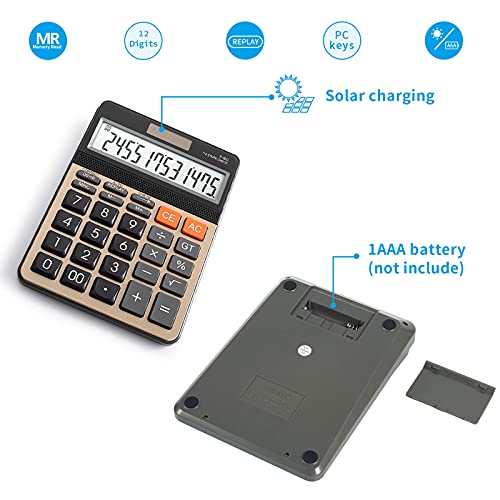 Calculators Desktop, Desk Calculator, Two Way Power Battery and Solar