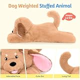 shownicer Gewichtstiere Hund 2,2 KG Gewichtetes Kuscheltier Hund Stofftier Großes Plüschtier XXL Golden Retriever Plüsch Kissen Spielzeug Geschenk für Erwachsene Kinder 3+ Jahre (Hund, 65cm)