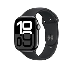 Apple Watch Series 10 [GPS 46mm] Smartwatch with Jet Black Aluminium Case with Black Sport Band. Fitness Tracker, ECG App, …
