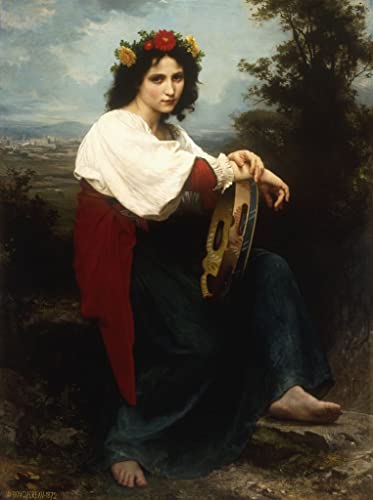 Impression Prints Toile Jeune Fille Bouguereau Style Abstrait