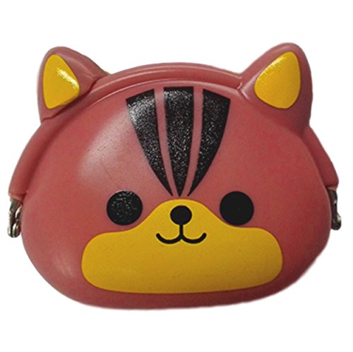 Preisvergleich Produktbild Niedliche Aufbewahrungstasche (Geldbeutel / Portemonnaie / Geldbörse / Münzbeutel / Schlüssel Etui / Kopfhörer Box) mit süßen Tiermotiven für Kinder (Braun (Waschbär))