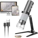 Wireless Digital Microscope 4K HD Wi-Fi Microscope Camera Digital Magnifier Compatible for iPhone, iPad, Android Phones and PC