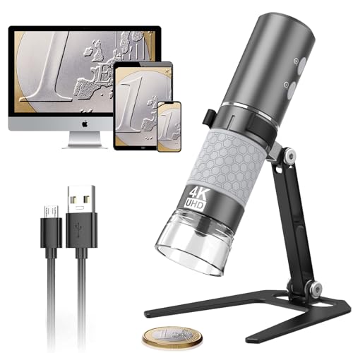 Bysameyee 4K HD Wi-Fi Wireless Digital Microscope Camera Magnifier, Compatible for iPhone, iPad, Android Phones and PC by Bysameyee - Used condition - US$34.39