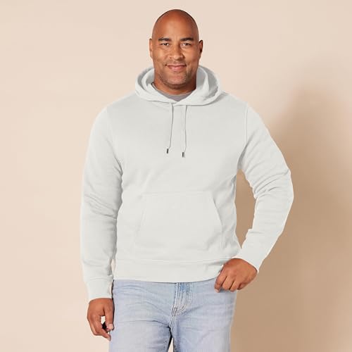 Amazon Essentials Herren Pullover-Sweatshirt Mit Kapuze, In Groß Und Schwer Erhältlich, Grellweiß, M