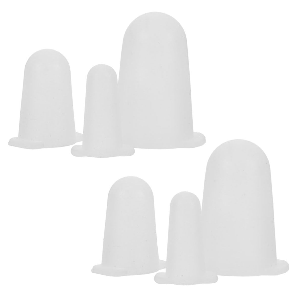 VICASKY Protège-Douilles à Gâteaux en Silicone Blanc 6pcs, Revêtements Résistants et Antidérapants pour Douilles à Pâtisserie, Accessoires Pratiques pour Cake Design