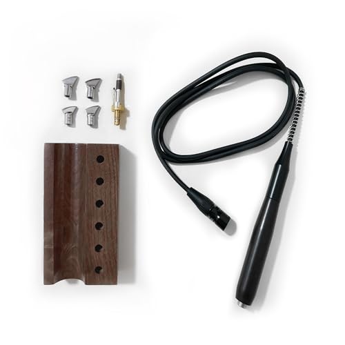 7Pcs Leather Creaser Machine Handle & Heating Head Replacement, Universal Fabric Sealing Iron Press Tip Set for Leather Edge Creaser, Heat Resistant & Durable​