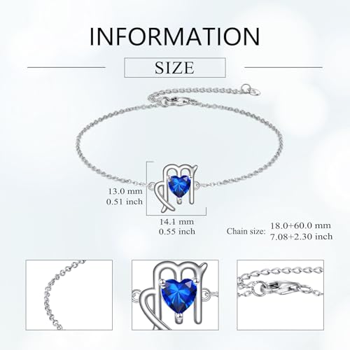 Zodiac Constellation Bracelet 925 Sterling Silver Constellation Link Bracelet Constellation Jewelry Gifts for Women4