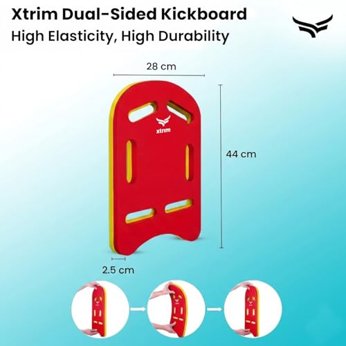 Image of VFK by Xtrim 25mm Extra Thick Swimming Kick Board, Swimming Floater for Adults & Kids, Kickboard for Beginners Training, Float Pad with All Holding Angles