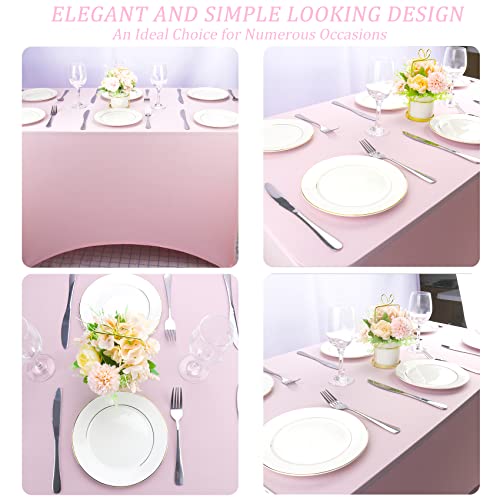 50% Off 4-Pack Pink Spandex Table Covers for Parties & Weddings - Image 4