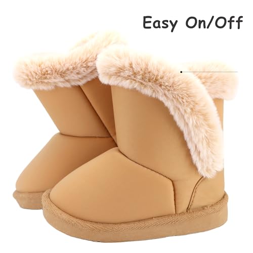 Image of Femizee Girls Boys Warm Winter Boots Kids Outdoor Snow Boots(Toddler /Little Kid)