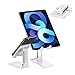 Price comparison product image Tablet Stand, Phone Stand Tablet Mount Desktop, Adjustable Phone Holder Foldable Portable Holder Cellphone Dock Compatible with iPhone 11 Pro Max XR Samsung Galaxy S10 9 Kindle ipad mini(White)