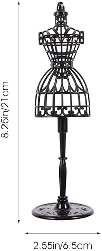 Miniatura 3 de Zerodeko Maniquí de ropa de muñeca, 6 piezas, soporte de exhibición de vestido de muñeca, vestido de muñeca hueco, soporte de soporte para