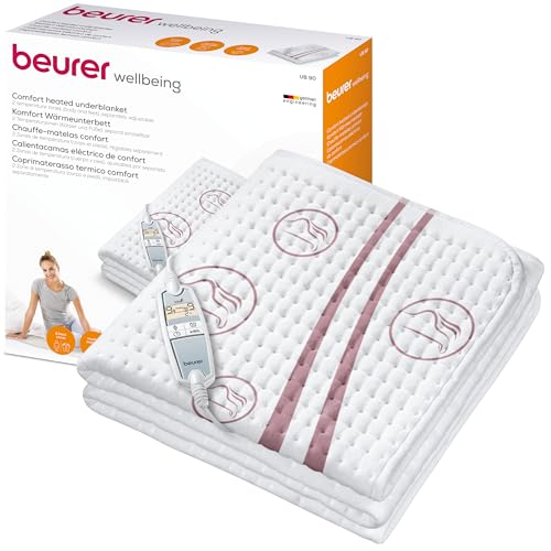 Beurer UB 90 Surmatelas chauffant confort, 150 x 80 cm, matelas chauffant souple avec 2 zones de température, 9...