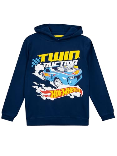 Hot Wheels Hoodie | Race Car Boys Hoodie | 100% Cotton Hoodies for Boys | Blue | 14