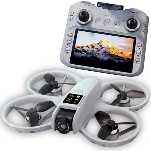 Drone GT3 Max com Controle com Tela Integrada, Câmera HD 1080p FPV, Motor Brushless, Altitude Hold, Headless Mode, Drone Portátil com Case, BE PLACE
