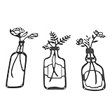 Photo Gallery bordstract set di 3 vasi da parete in metallo per fiori, decorazione minimalista per piante, elegante decorazione da parete in ferro resistente alla ruggine per ufficio e soggiorno Photo Gallery bordstract set di 3 vasi da parete in metallo per fiori, decorazione minimalista per piante, elegante decorazione da parete in ferro resistente alla ruggine per ufficio e soggiorno